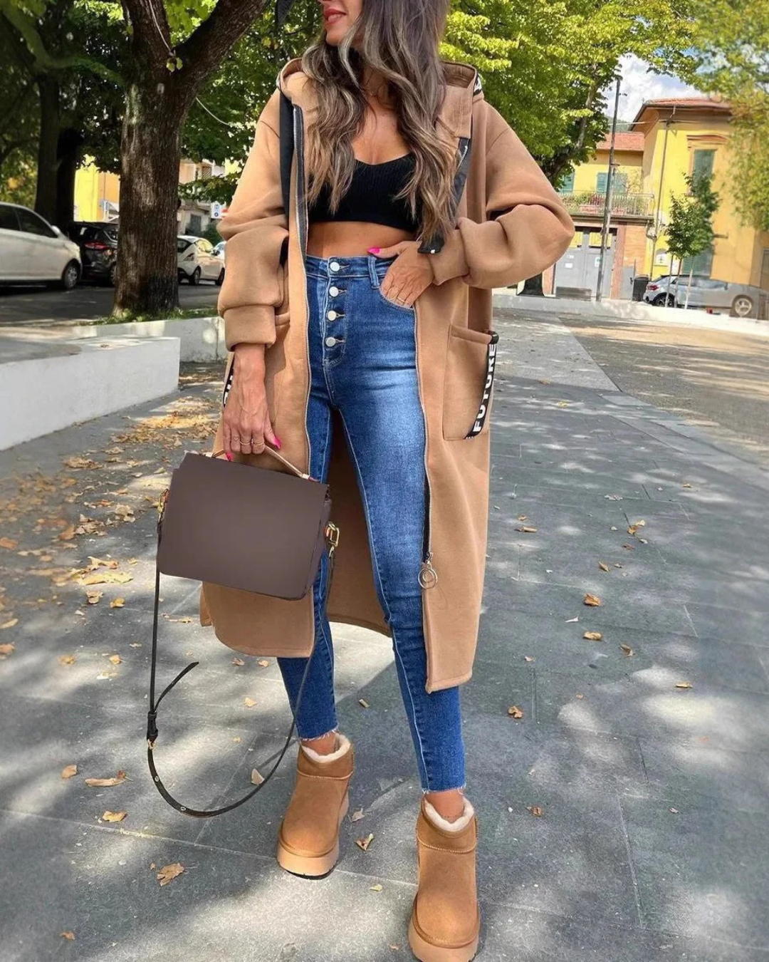 Marina | Langes Sweatshirt mit Kapuze
