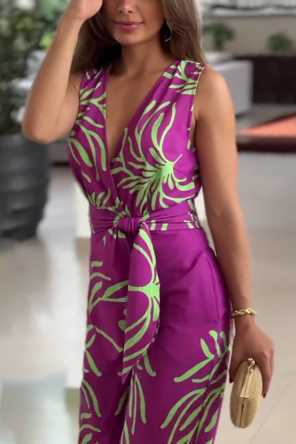 Viola | Ärmelloser Blumensommeranzug