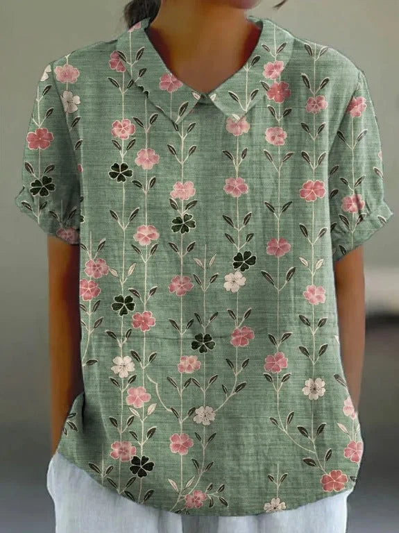 KATJA | RETRO-BLUMENHEMD FÜR DAMEN