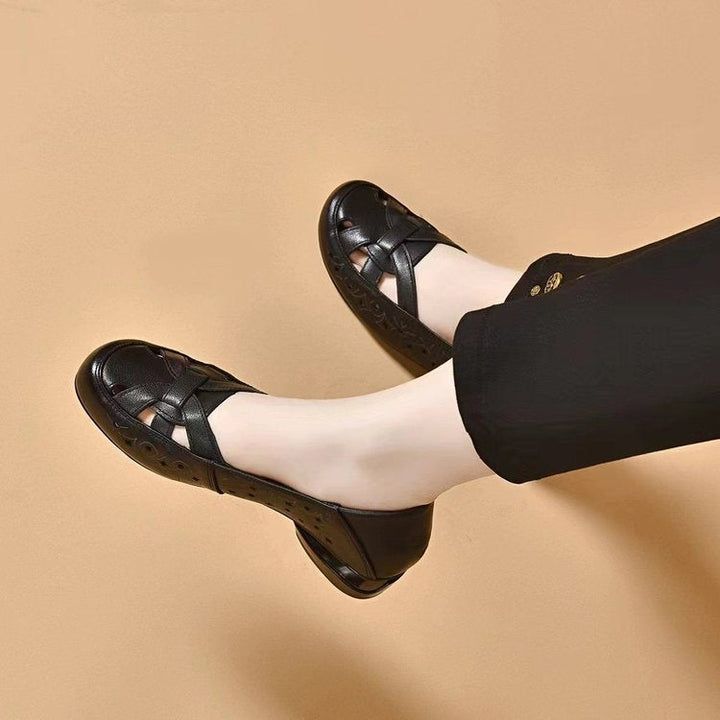 Eliza | Rutschfeste Leder Schuhe mit Ausschnitten