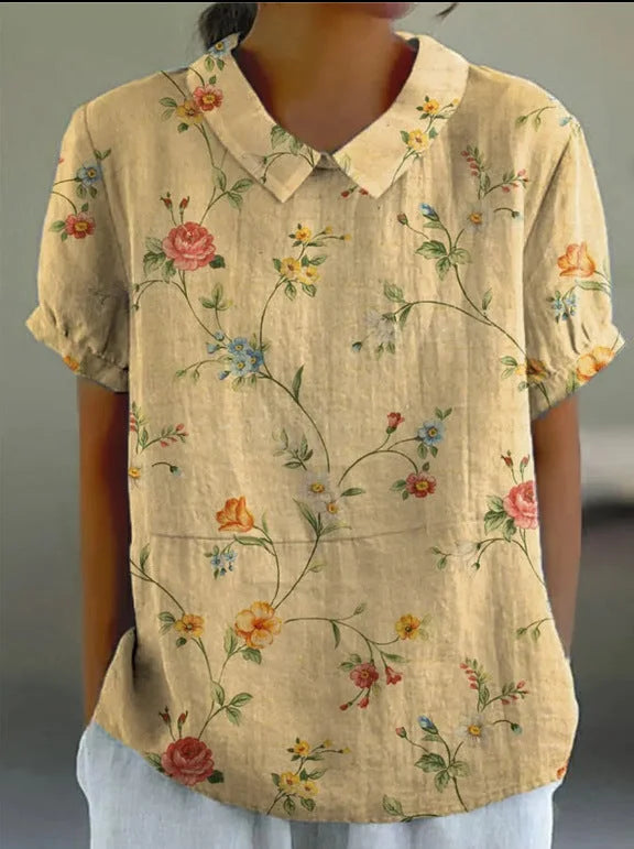KATJA | RETRO-BLUMENHEMD FÜR DAMEN