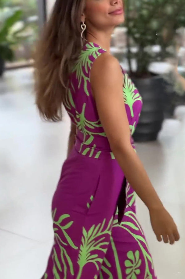 Viola | Ärmelloser Blumensommeranzug