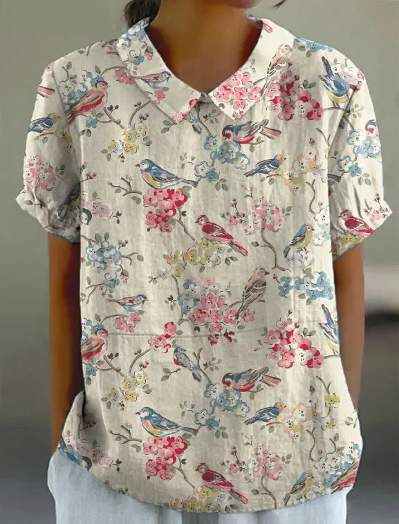 KATJA | RETRO-BLUMENHEMD FÜR DAMEN