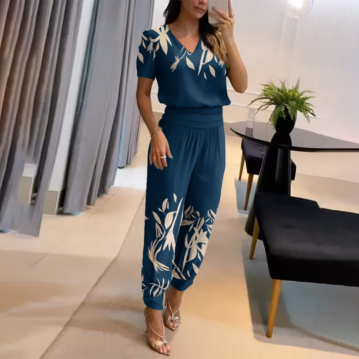 Celina | Stilvoller bedruckter schicker Jumpsuit – trendy und bequem