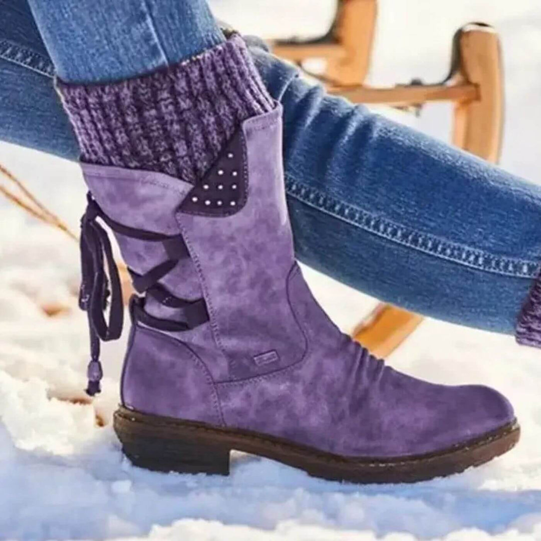 Emilia | Winterstiefel mit Schnürung bis zum Wadenbereich