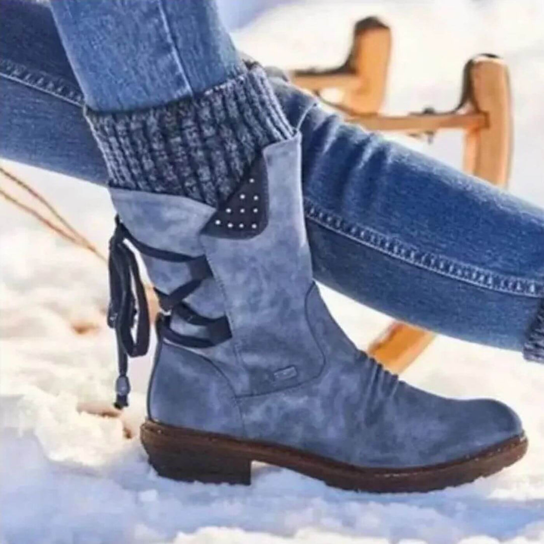 Emilia | Winterstiefel mit Schnürung bis zum Wadenbereich