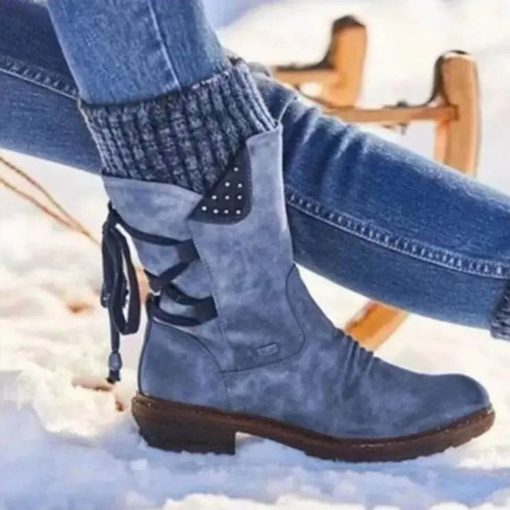 Emilia | Winterstiefel mit Schnürung bis zum Wadenbereich