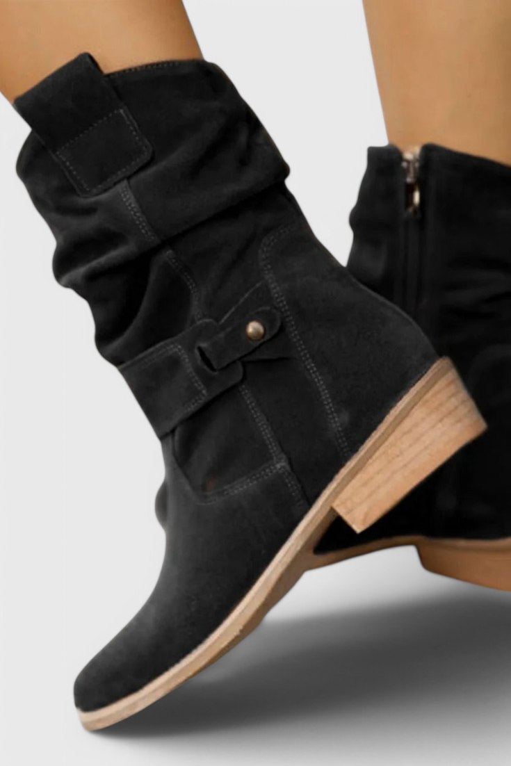 Helga | Klassische Wildleder Stiefeletten