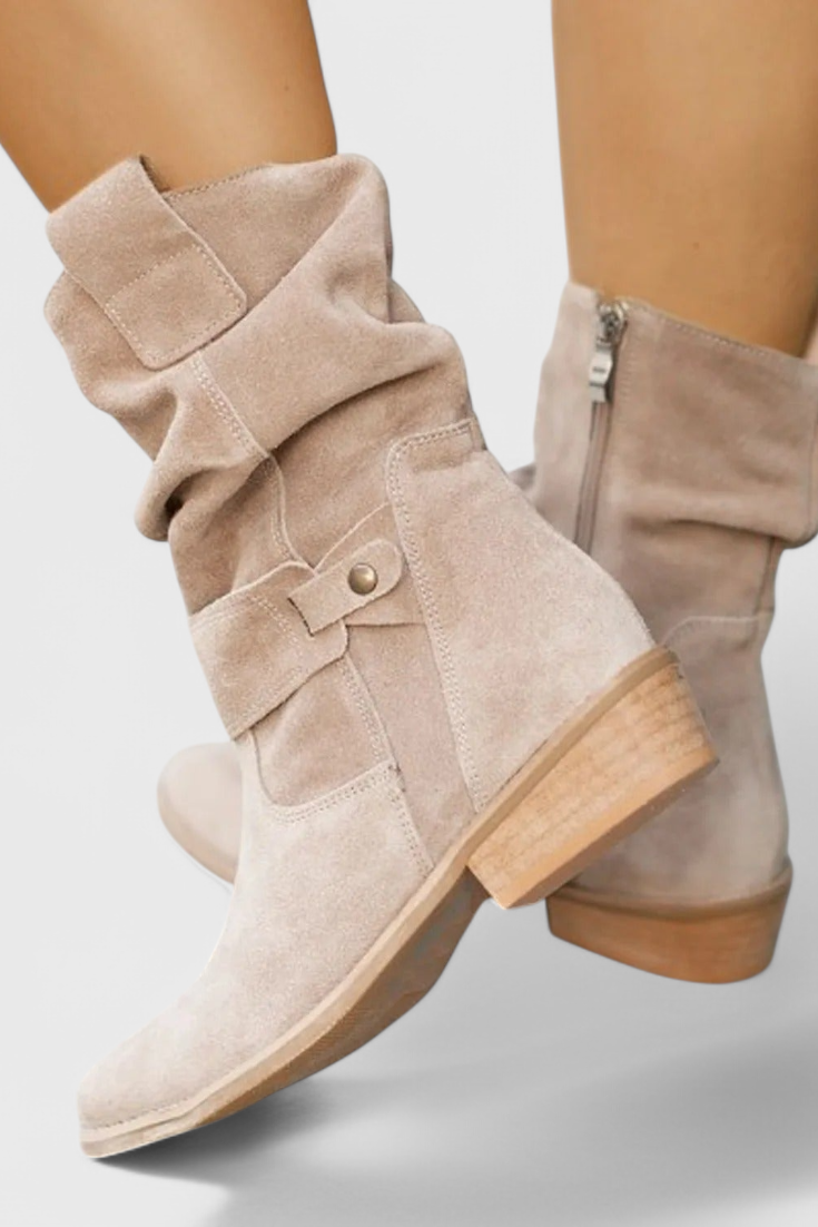 Helga | Klassische Wildleder Stiefeletten