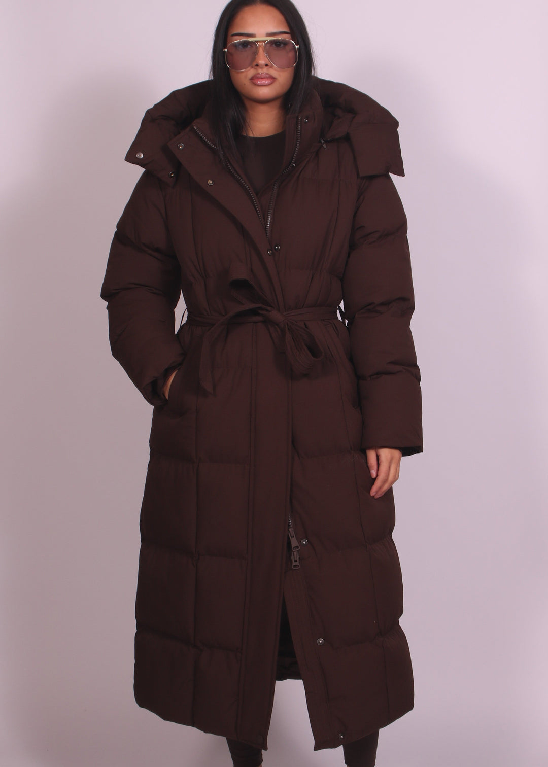 Jess | Lange Jacke mit Kapuze und Daunenfüllung