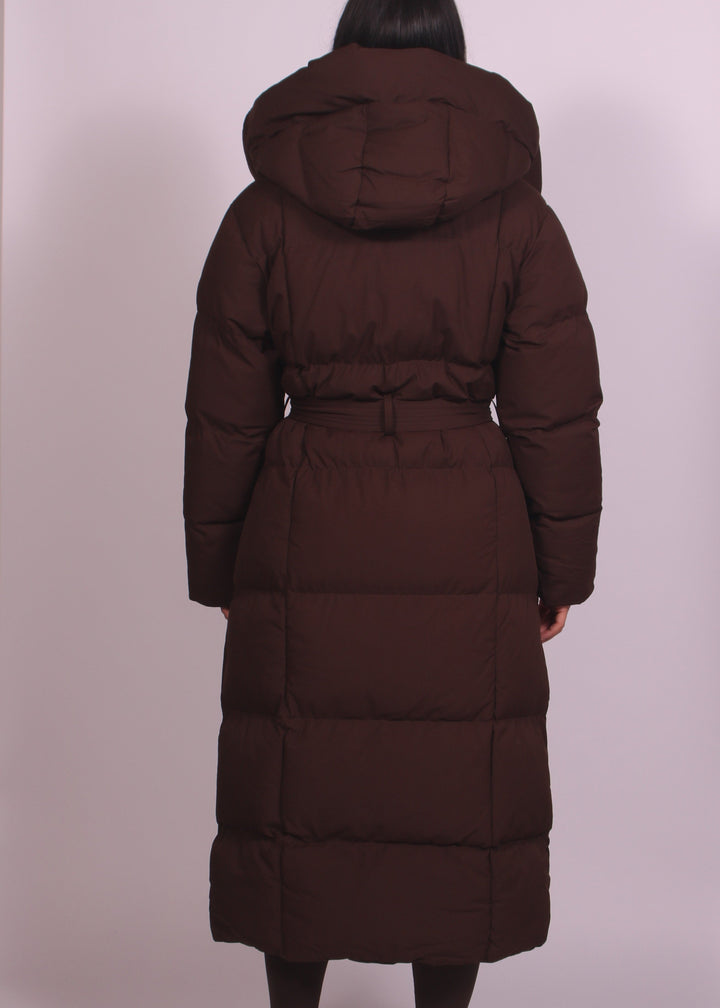 Jess | Lange Jacke mit Kapuze und Daunenfüllung
