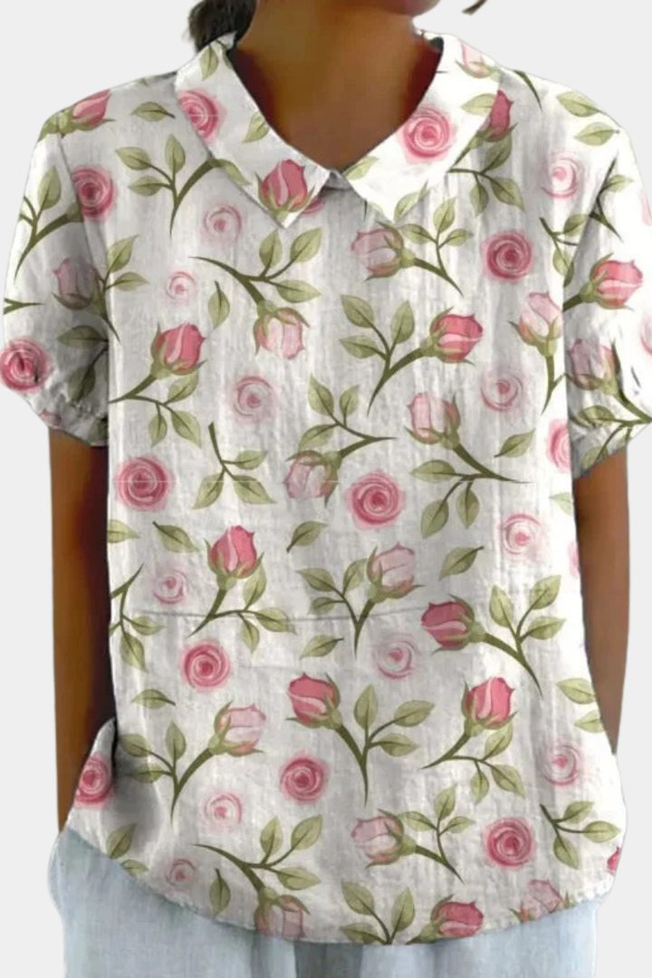 KATJA | RETRO-BLUMENHEMD FÜR DAMEN
