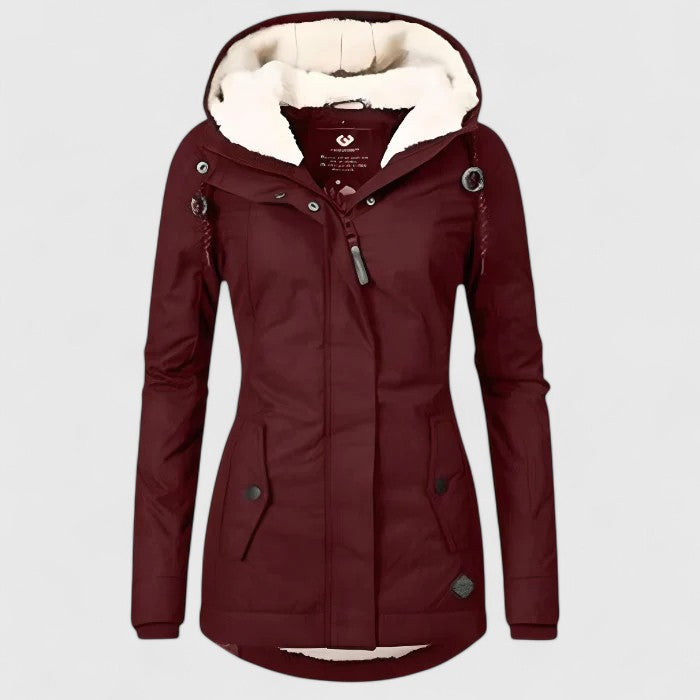 Amélie | Wasserdichte Winterjacke mit Kapuze