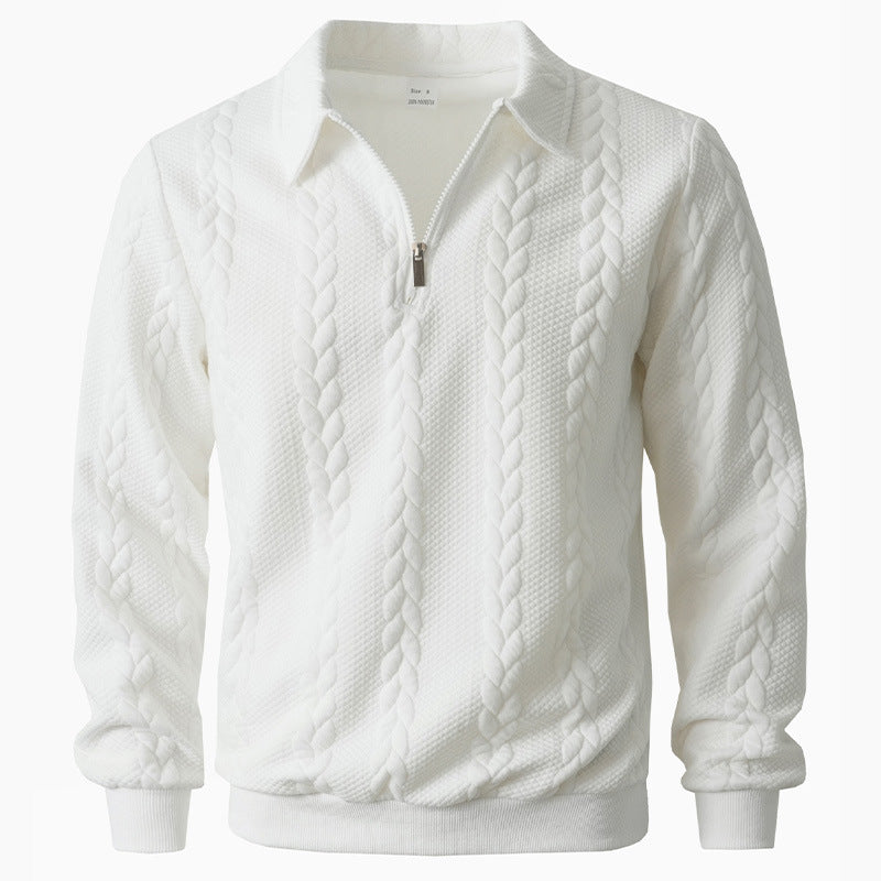 Simone | Polo Quarter Zip aus elegantem Strick
