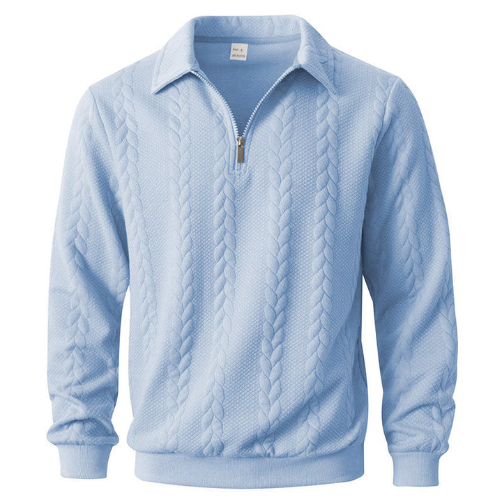 Simone | Polo Quarter Zip aus elegantem Strick