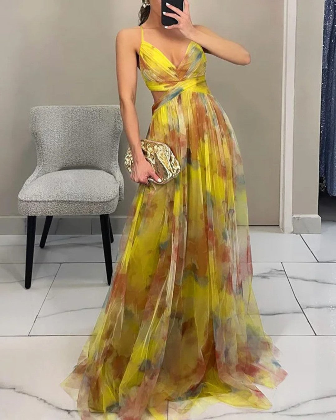 Giselle - Bezauberndes Maxikleid mit Blumenmuster