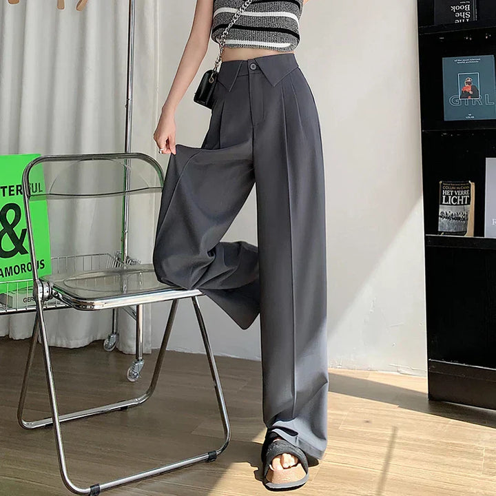Alva | Strukturierte Eleganz – ausgestellte Hose