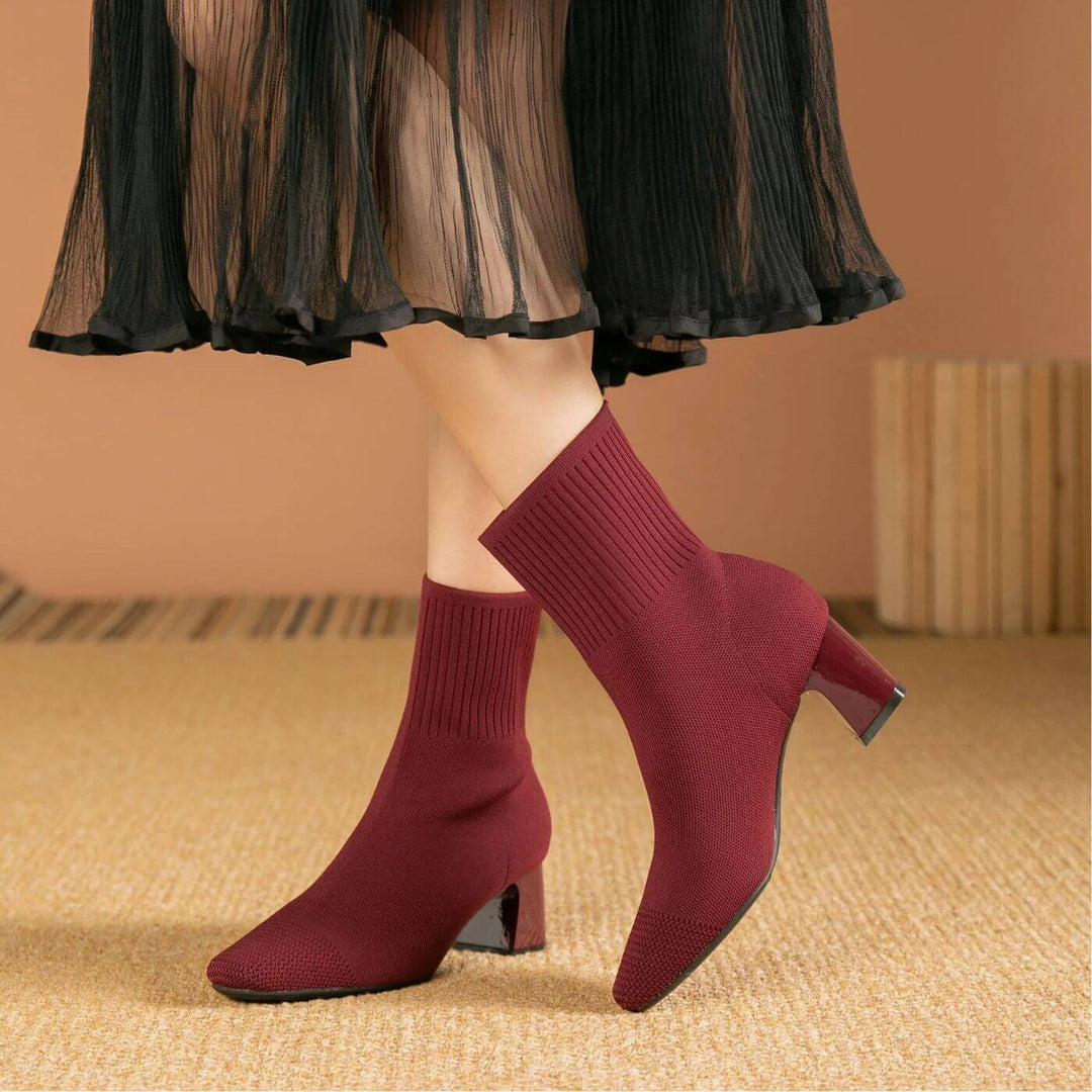 Selma | Elegante gestrickte Stiefeletten