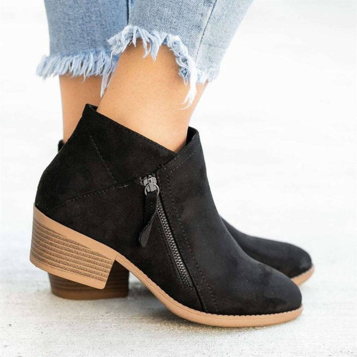 Sofie | Stiefeletten mit niedrigem Absatz und Reißverschluss