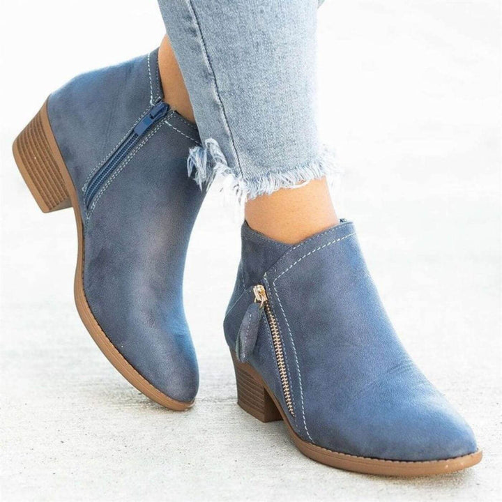 Sofie | Stiefeletten mit niedrigem Absatz und Reißverschluss
