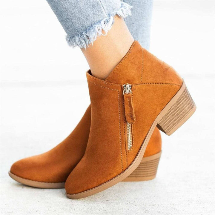 Sofie | Stiefeletten mit niedrigem Absatz und Reißverschluss