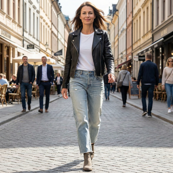 Helga | Retro-Jeans für Damen mit geradem Bein und verkürztem Schnitt