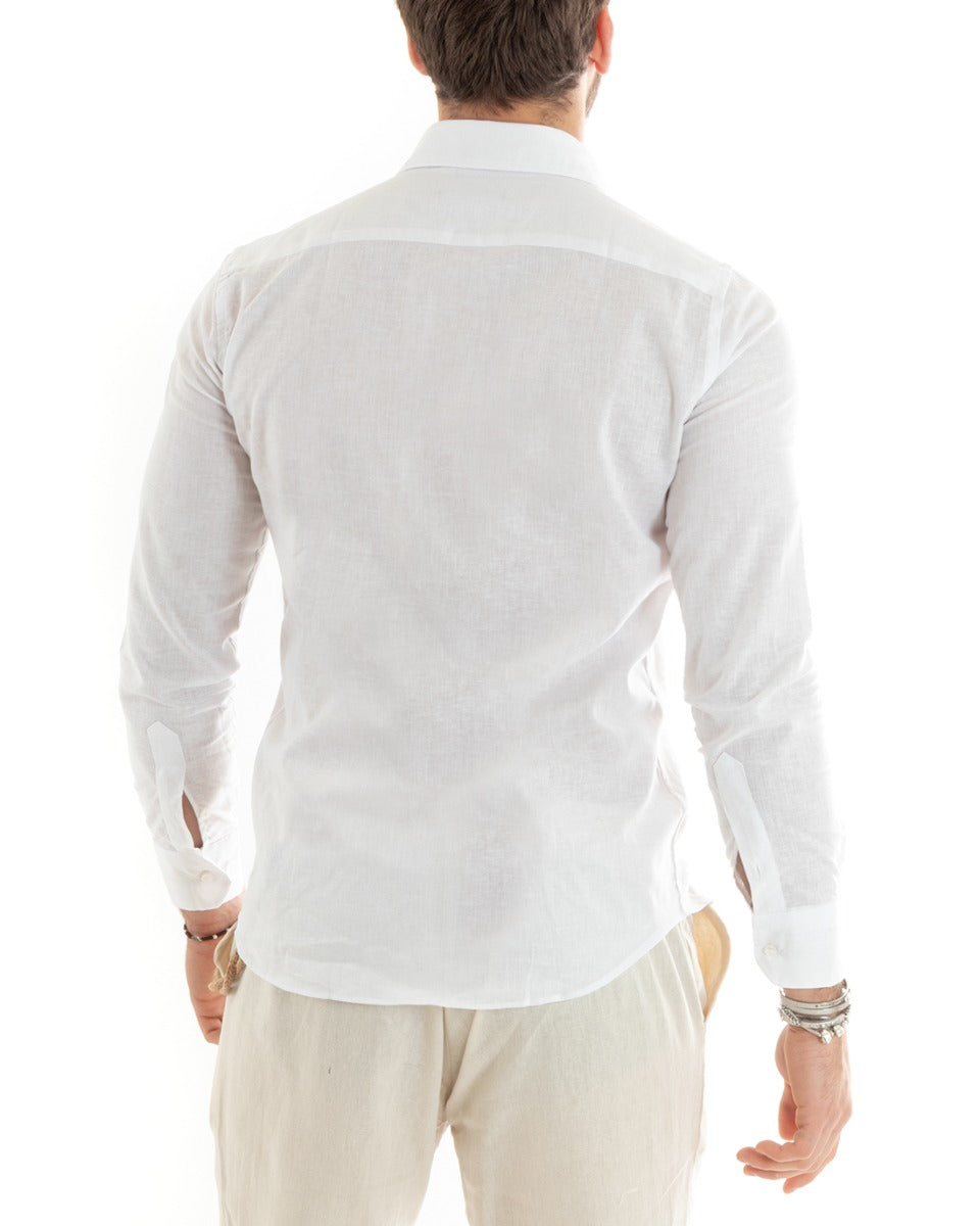 Frank | Herrenhemd aus Leinen mit französischem Kragen, casual