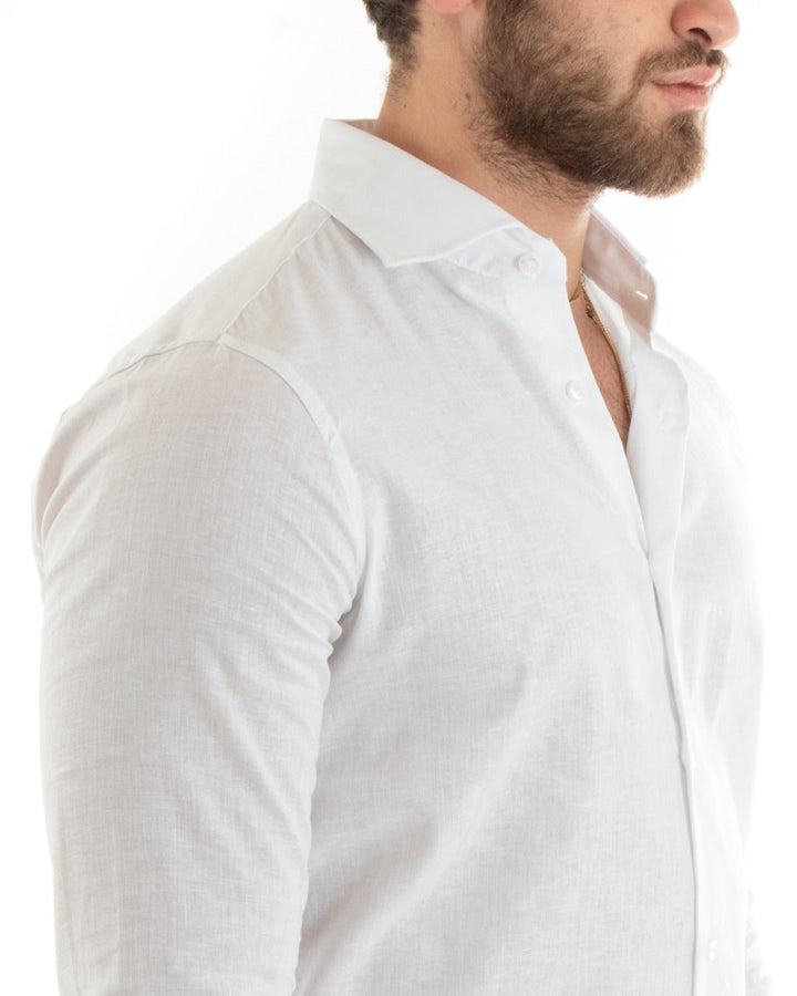 Frank | Herrenhemd aus Leinen mit französischem Kragen, casual