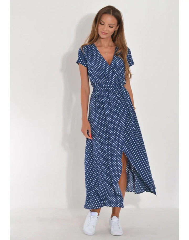 Julia | Elegantes Kleid mit V-Ausschnitt und figurbetonter Passform