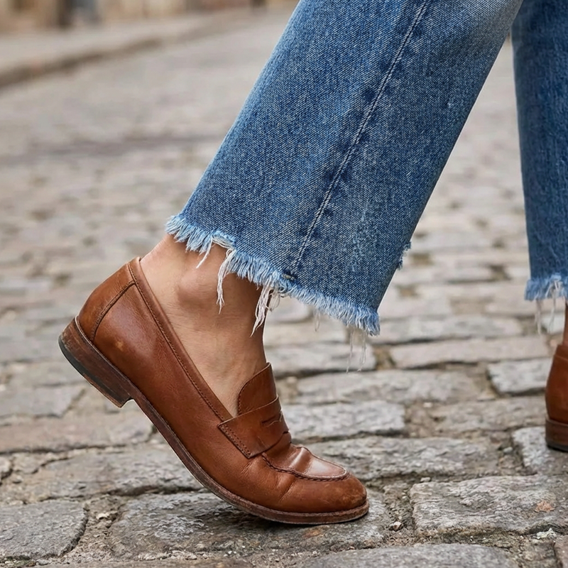 Helga | Retro-Jeans für Damen mit geradem Bein und verkürztem Schnitt