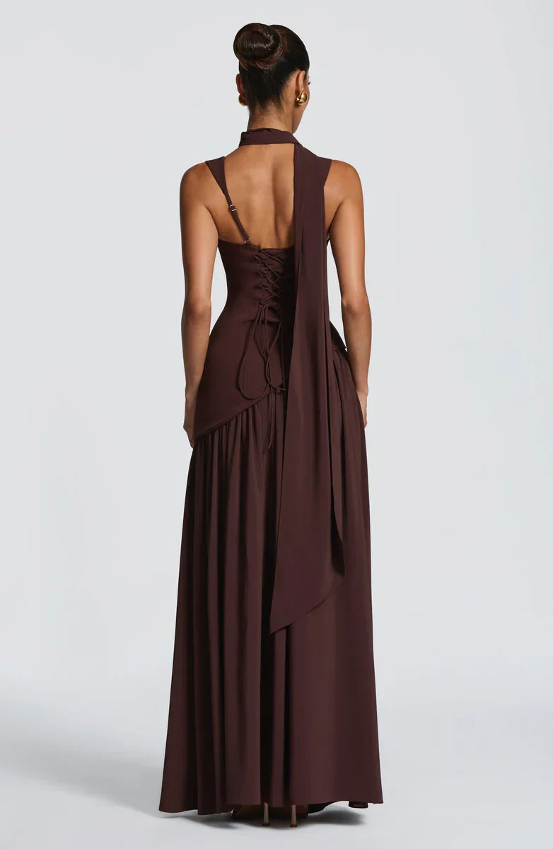 ZAFIRA | Langes Lackkleid
